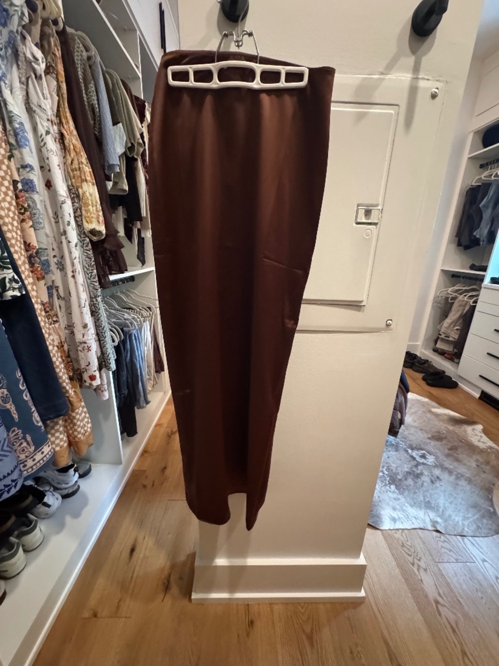 Silk maxi skirt